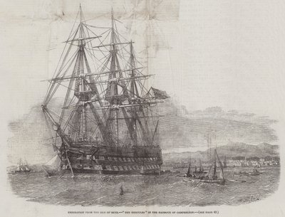 Emigratie van het eiland Skye, De Hercules in de haven van Campbelton door Edwin Weedon