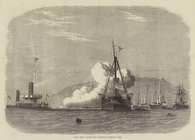 Schietproeven tegen HMS Glatton in Portland Roads door Edwin Weedon