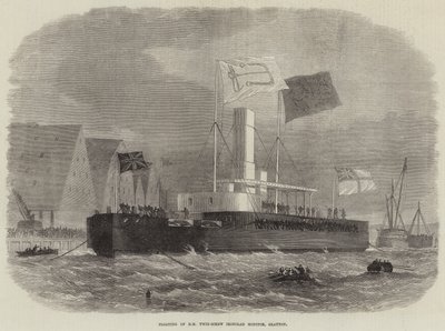 Te water laten van HM Twin-Screw Ironclad Monitor, Glatton door Edwin Weedon