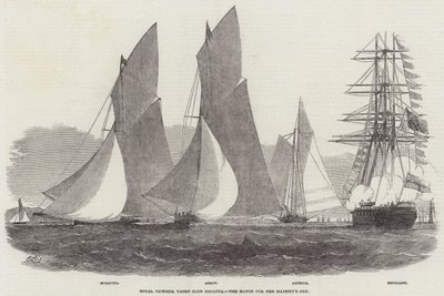 Royal Victoria Yacht Club Regatta, de wedstrijd om de beker van Hare Majesteit door Edwin Weedon
