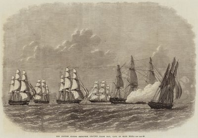 Het Britse vliegende squadron verlaat False Bay, Kaap de Goede Hoop door Edwin Weedon