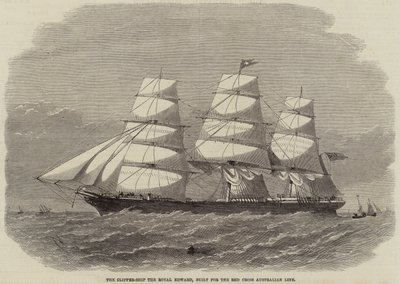 Het Clipper-Schip de Royal Edward, gebouwd voor de Red Cross Australian Line door Edwin Weedon