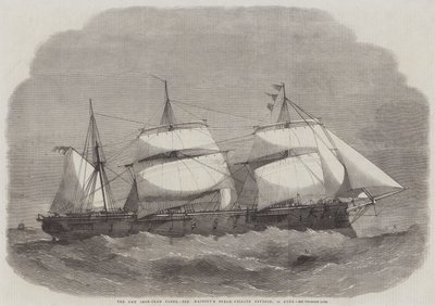 De nieuwe ijzeren vloot, de stoomfregat Defence van Hare Majesteit, 18 kanonnen door Edwin Weedon