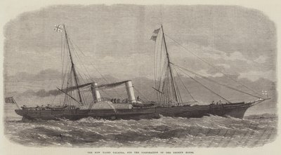 Het Nieuwe Jacht Galatea, voor de Corporatie van het Trinity House door Edwin Weedon
