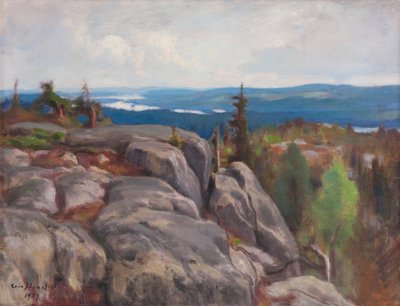 Landschap Maisema Kolilta, 1929 door Eero Järnefelt