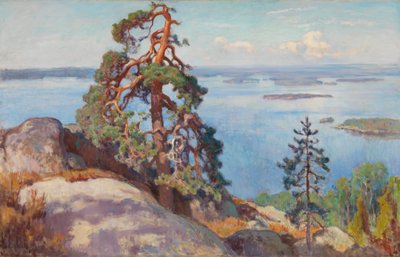 Landschap vanuit Koli door Eero Järnefelt