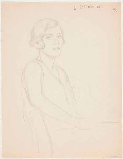 Portret van een jonge vrouw door Eero Järnefelt