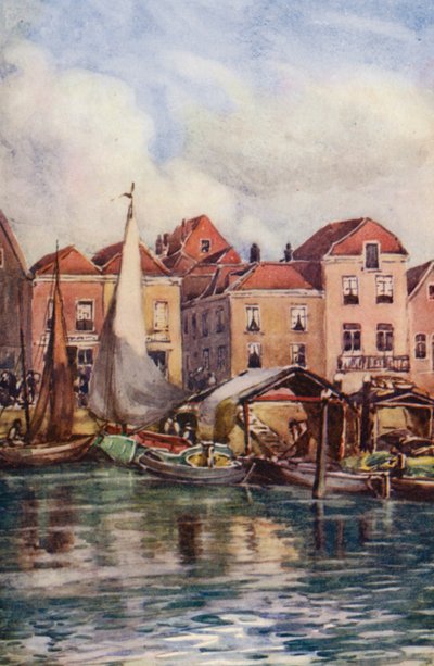 De Rijn: Dordrecht, de vismarkt door Effie Jardine