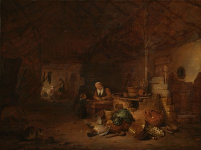 Interieur van een schuur door Egbert Lievensz. van der Poel