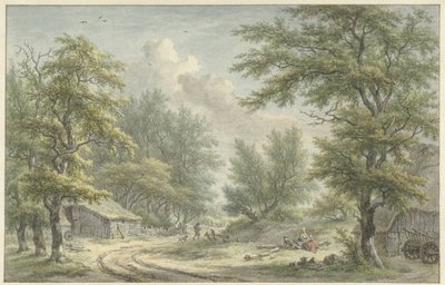 Landschap bij Eext, Drenthe door Egbert van Drielst