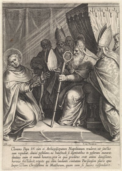 Thomas van Aquino weigert het ambt van aartsbisschop van Napels door Egbert van Panderen
