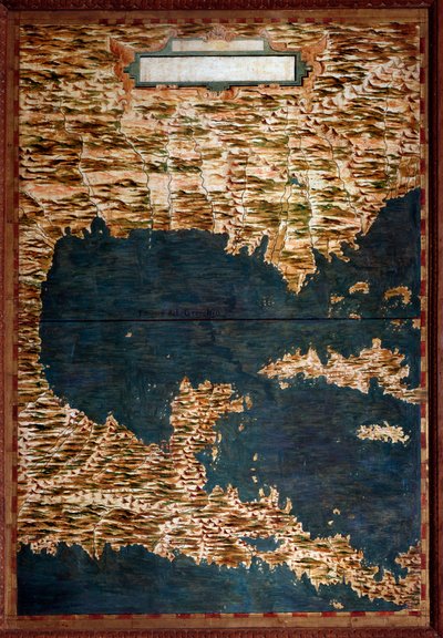 Mexico, Cuba, Florida en Jamaica Kaart gemaakt door Egnazio Danti (1536-1586) wiskundige, kosmograaf en Italiaanse architect. Rond 1567. Florence, Palazzo Vecchio, Sala del Mappamondo door Egnazio Danti
