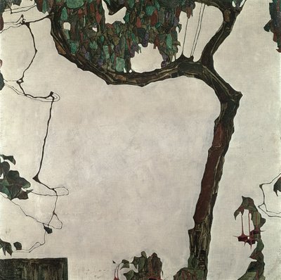 Herfstboom, 1909 door Egon Schiele