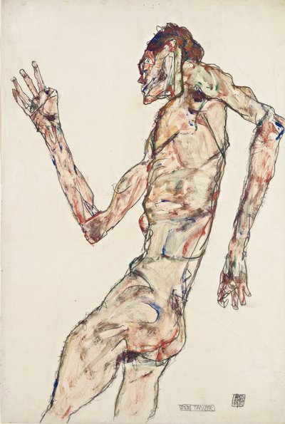 De danser door Egon Schiele