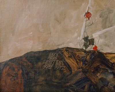 Die Eremiten (olieverf op doek) door Egon Schiele