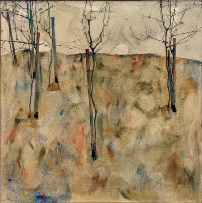 Kale bomen door Egon Schiele