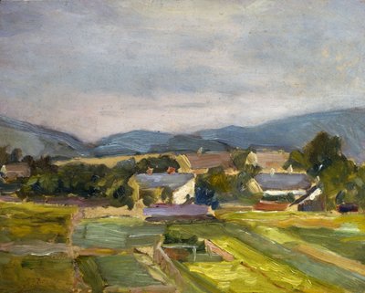 Landschap in Noord-Oostenrijk, 1907 door Egon Schiele