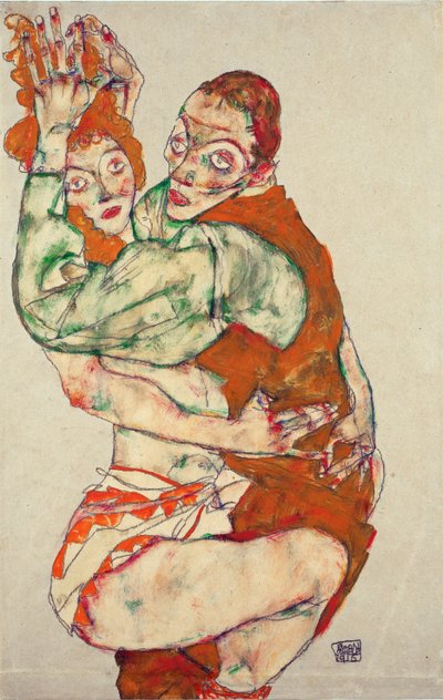 Liefdesmaking door Egon Schiele