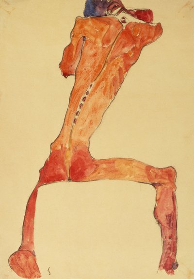 Mannerruckenhaut door Egon Schiele