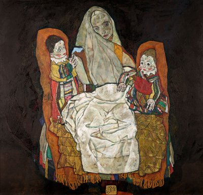 Moeder met twee kinderen III door Egon Schiele