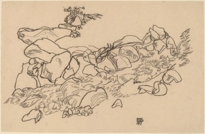 Bergbeek door Egon Schiele