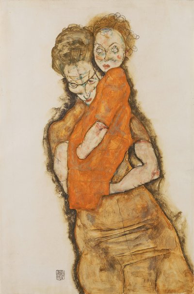 Moeder en kind door Egon Schiele