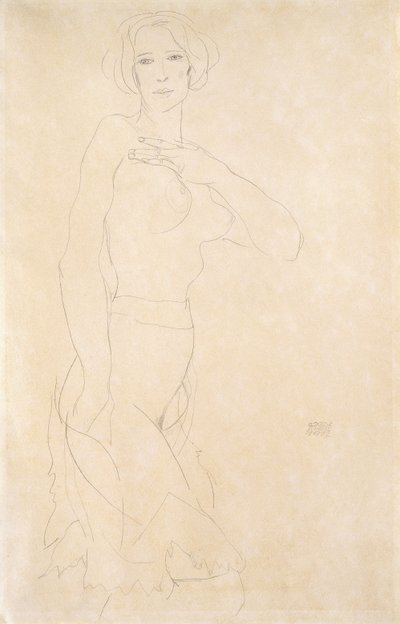 Naakt meisje, 1912 door Egon Schiele