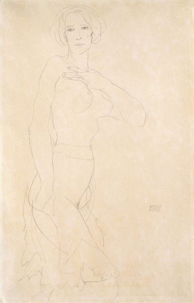 Naakt meisje, 1912 door Egon Schiele