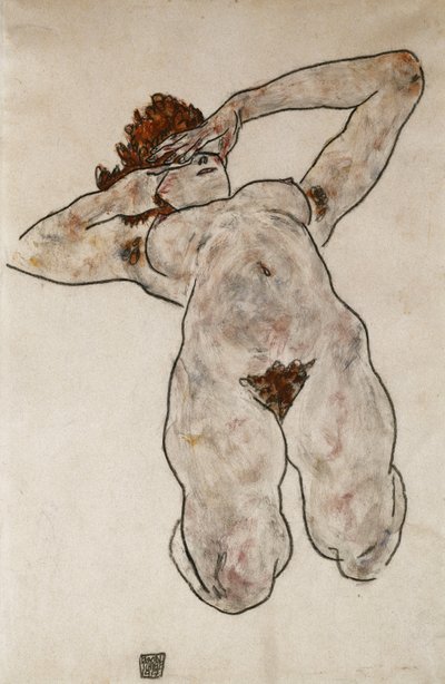 Naakt liggend door Egon Schiele
