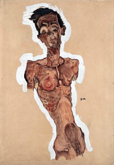 Naakt Zelfportret door Egon Schiele