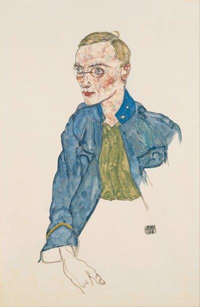 Eénjarige Vrijwillige Korporaal, 1916 door Egon Schiele