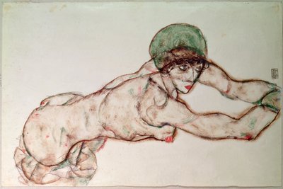 Uitgestrekte Naakt door Egon Schiele