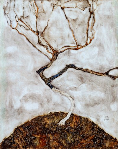 Kleine boom in de late herfst door Egon Schiele