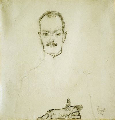 Portret van Arthur Roessler door Egon Schiele