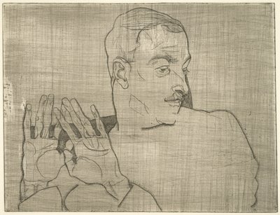 Portret van Arthur Roessler, 1914 door Egon Schiele