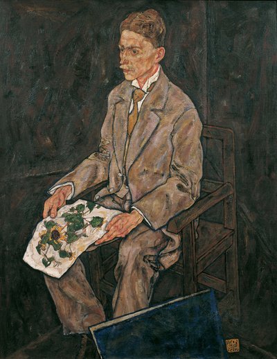 Portret van Dr. Franz Martin Haberditzl, 1917 door Egon Schiele