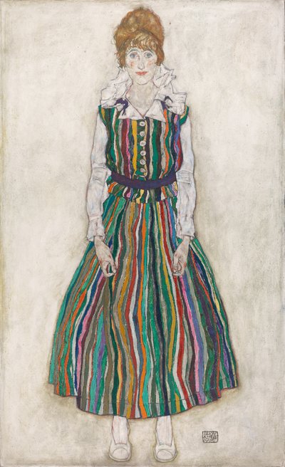 Portret van Edith Schiele, de vrouw van de kunstenaar door Egon Schiele