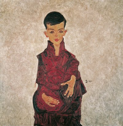 Portret van Herbert Reiner, 1910 door Egon Schiele
