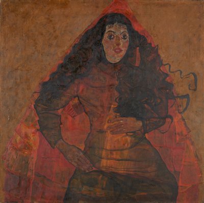 Portret van Trude Engel, ca. 1913 door Egon Schiele