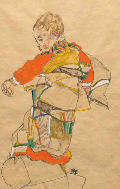 Portret van een Kind (Anton Peschka, Jr.) door Egon Schiele
