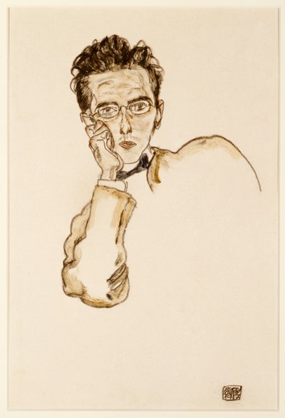 Portret van de Kunsthandelaar, Paul Wengraf, 1917 door Egon Schiele