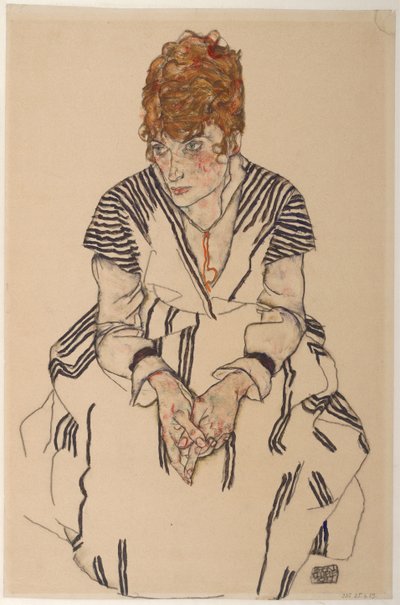 Portret van de schoonzus van de kunstenaar, Adele Harms, 1917 door Egon Schiele