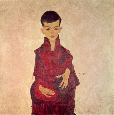 Rainerbub (Portret van Herbert Rainer, ongeveer 6 jaar oud) 1910 door Egon Schiele