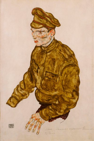 Russische Krijgsgevangene, 1916 door Egon Schiele