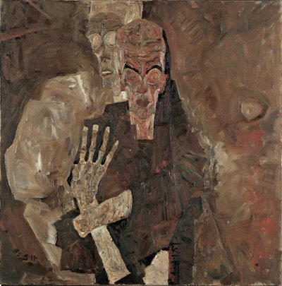 “Zelfziener” II (“Dood en man”) door Egon Schiele