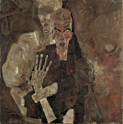 Zelfzieners II (Dood en Man) door Egon Schiele