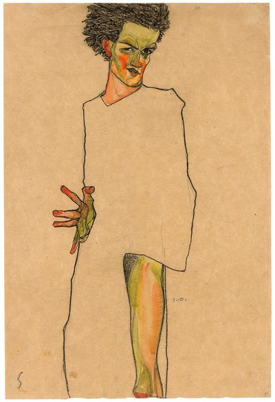 Zelfportret door Egon Schiele
