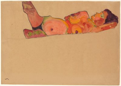 Slapend Meisje door Egon Schiele