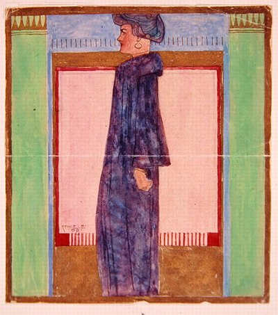 Staande vrouw door Egon Schiele