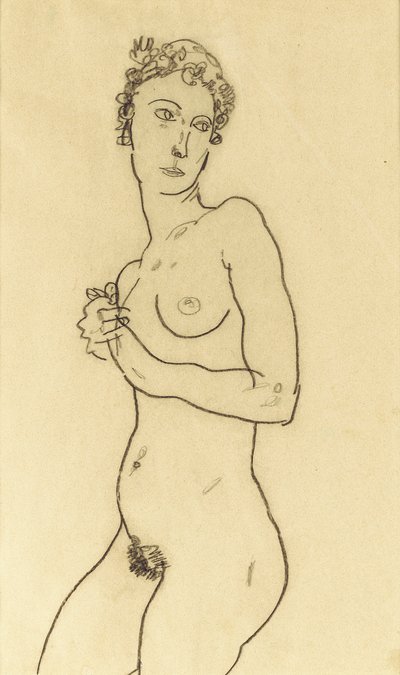 Staande naakt door Egon Schiele